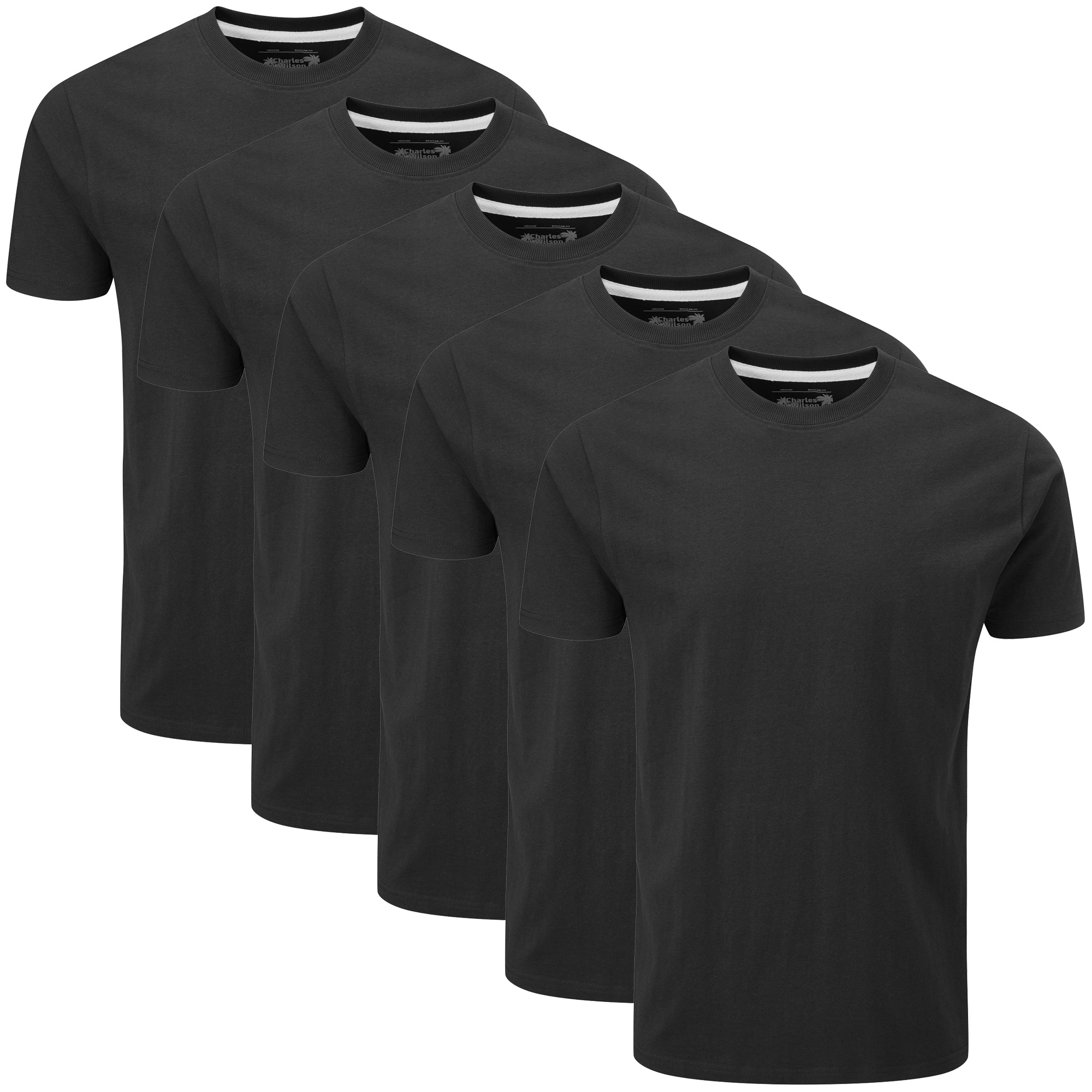Crew Neck T-Shirts 5 Pack