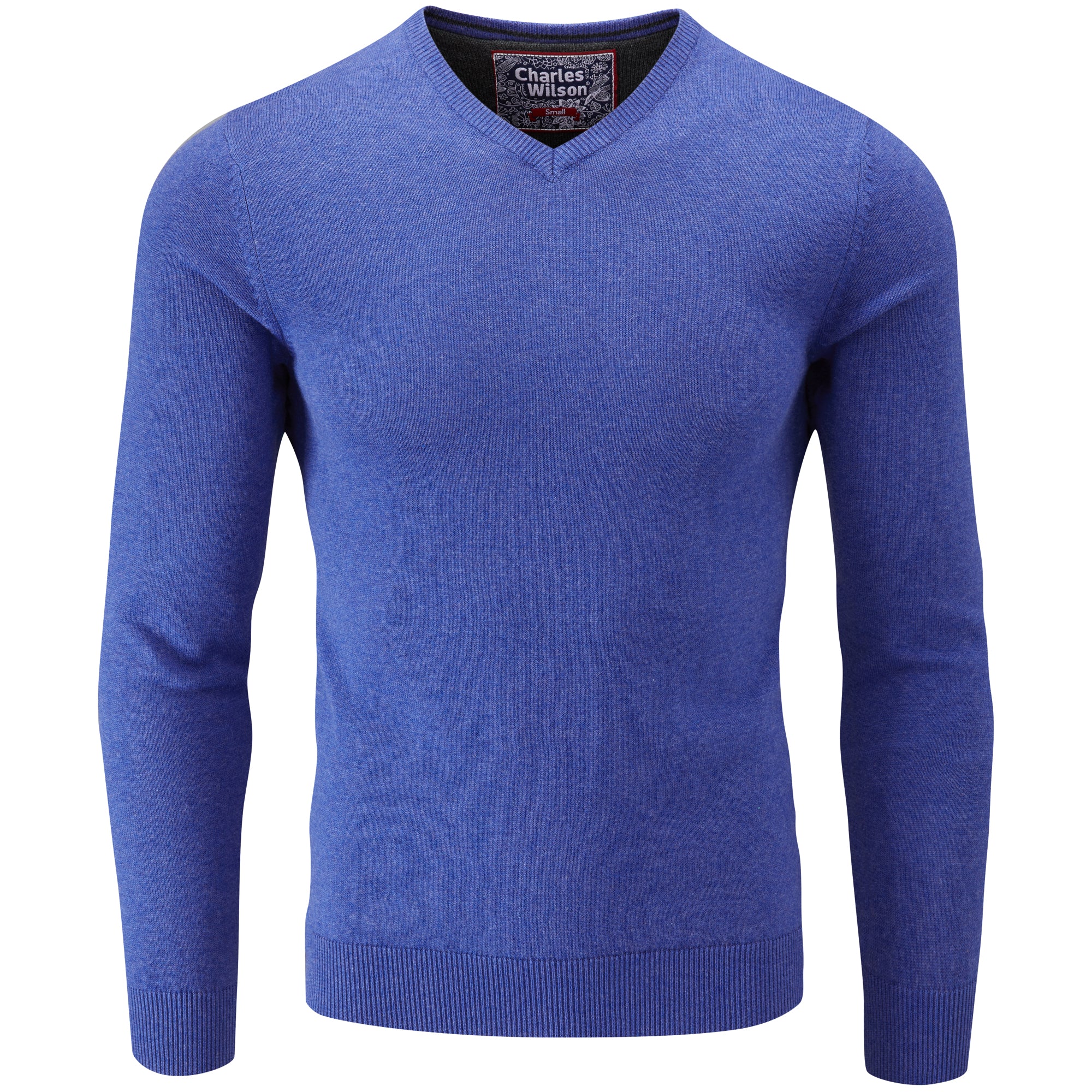 Fine Knit Cotton V-Neck Jumper