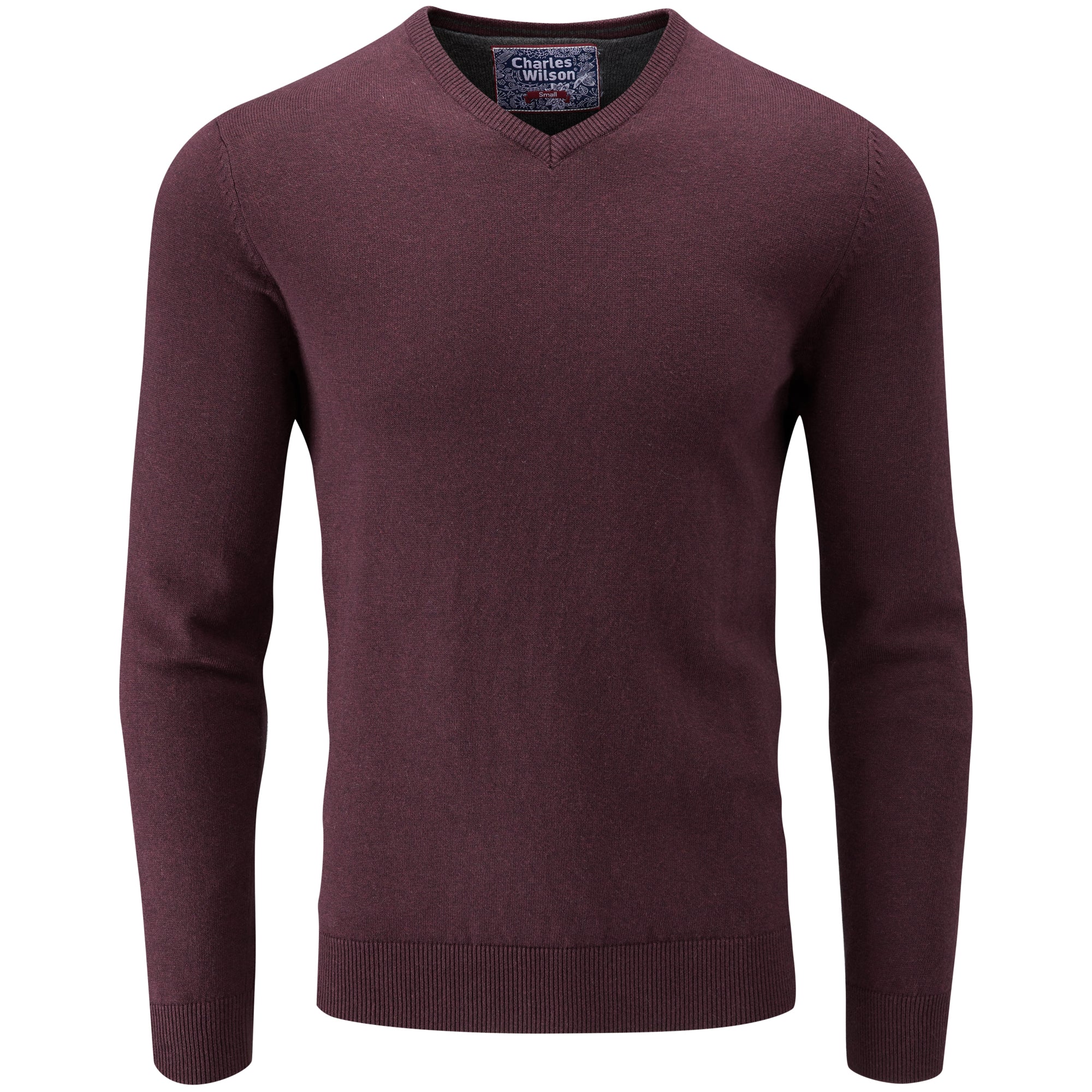 Fine Knit Cotton V-Neck Jumper